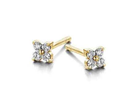Oorbellen briljant - 18kt Geelgoud | COLLECTION VANSCHOENWINKEL