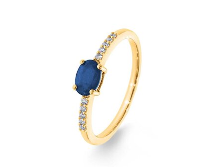 Ring kl.steen-Briljant - 18kt Geelgoud | COLLECTION VANSCHOENWINKEL