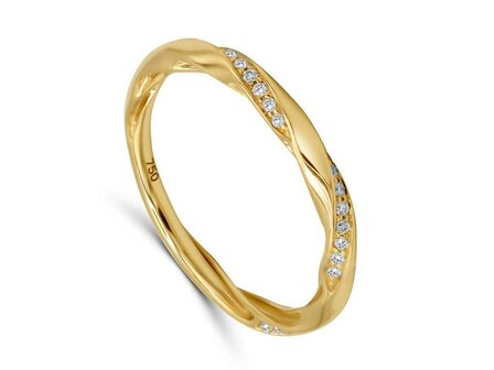 Ring briljant - 18kt Geelgoud | COLLECTION VANSCHOENWINKEL