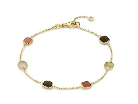 Armband met kleurstenen - 18kt Geelgoud | COLLECTION VANSCHOENWINKEL
