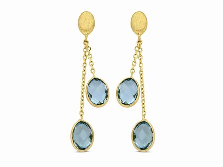 OORBELLEN KLEURSTEEN - 18kt Geelgoud | COLLECTION VANSCHOENWINKEL