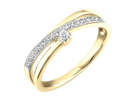 Ring briljant - 18kt Bicolor | COLLECTION VANSCHOENWINKEL
