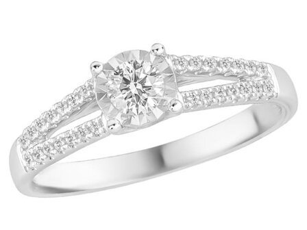 Ring Solitaire briljant - 18kt Bicolor | J &amp; A Collection 1970