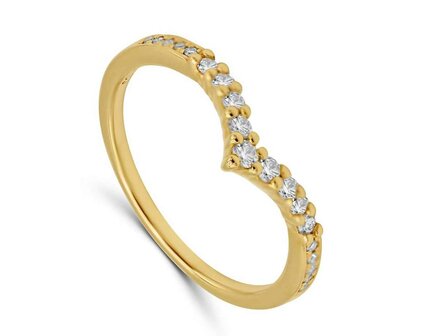 Ring briljant - 18kt Geelgoud | COLLECTION VANSCHOENWINKEL