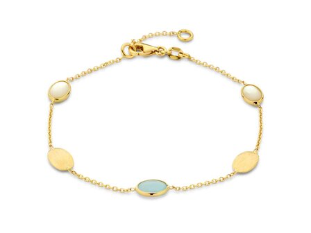 Armband met kleurstenen - 18kt Geelgoud | COLLECTION VANSCHOENWINKEL