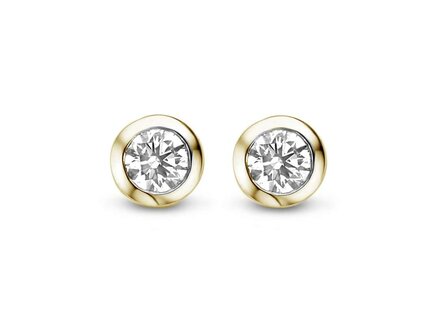 Oorbellen briljant - 18kt Geelgoud | COLLECTION VANSCHOENWINKEL