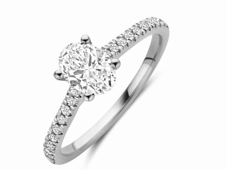 Lab Grown Diamond Solitair - 18kt Witgoud | Lab Grown Collection VS