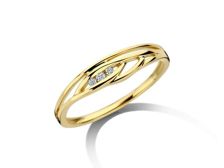 Ring briljant - 18kt Geelgoud | COLLECTION VANSCHOENWINKEL