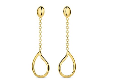 Oorbellen afhangers - 18kt Geelgoud | COLLECTION VANSCHOENWINKEL
