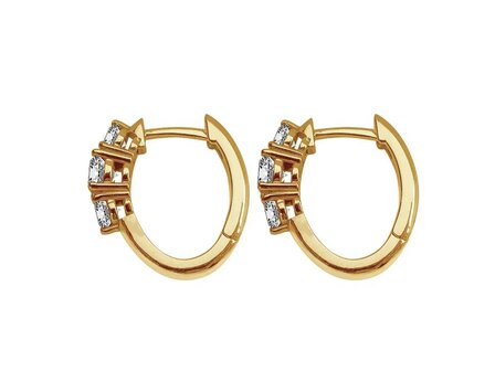 Lab Grown solitair Oorbel - 18kt Bicolor | Lab Grown Collection VS