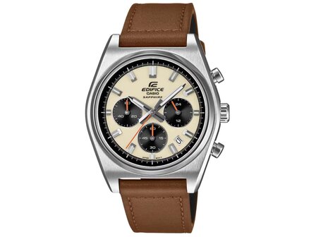 Horloge Edifice - Edelstaal+Leer | Casio Edifice