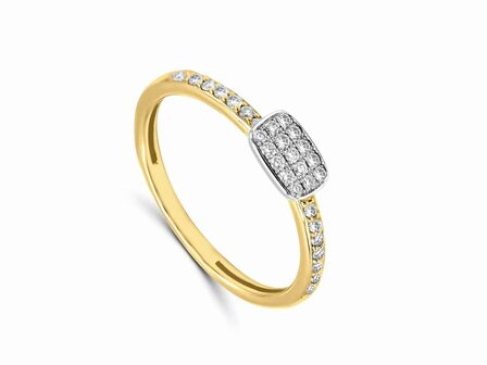 Ring briljant - 18kt Geelgoud | FEMME ADOREE 18K