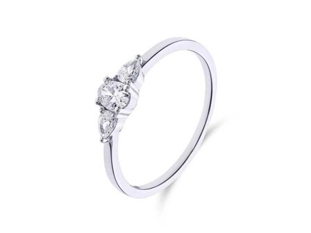 Ring Solitaire briljant - 18kt Witgoud | COLLECTION VANSCHOENWINKEL