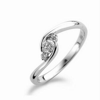 Ring Solitaire briljant - 18kt Witgoud | COLLECTION VANSCHOENWINKEL