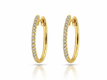 Oorbel Creolen Briljant - 18kt Geelgoud | COLLECTION VANSCHOENWINKEL