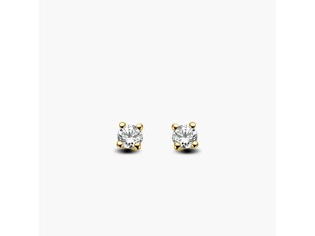 Lab Grown solitair Oorbel - 18kt Geelgoud | Lab Grown Collection VS