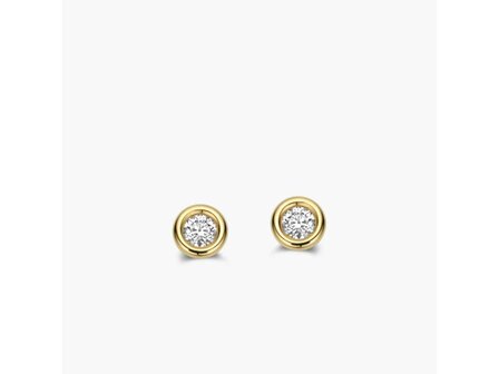 Lab Grown solitair Oorbel - 18kt Geelgoud | Lab Grown Collection VS