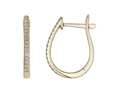 Oorbel Creolen Briljant - 18kt Geelgoud | COLLECTION VANSCHOENWINKEL