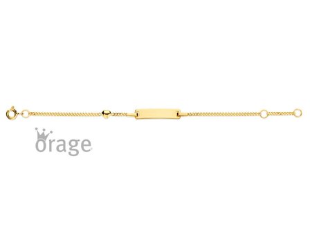Armband Idendit&eacute; b&eacute;b&eacute; - 9kt Geelgoud