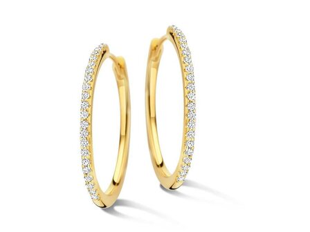 OORBELLEN CREOLEN ZIRCONIA - Naiomy (AG) Zilver