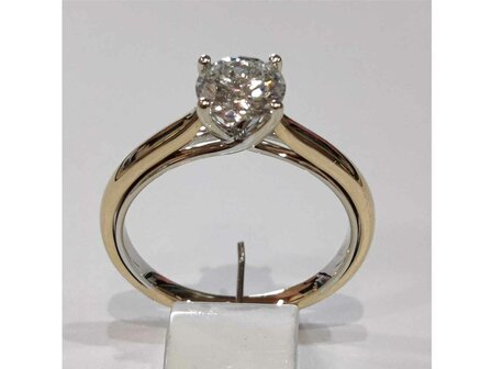Ring Solitaire briljant - 18kt Bicolor | Lab Grown Collection VS