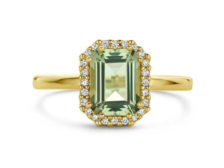 Ring briljant - 18kt Geelgoud | COLLECTION VANSCHOENWINKEL