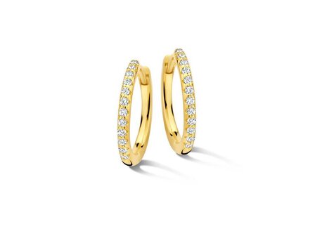 OORBELLEN CREOLEN ZIRCONIA - Naiomy (AG) Zilver