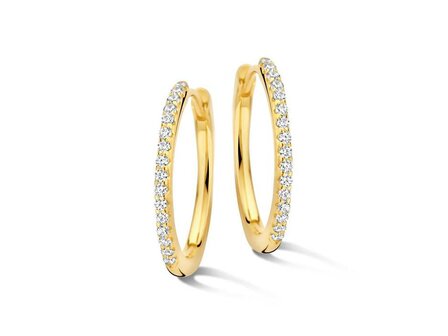 OORBELLEN CREOLEN ZIRCONIA - Naiomy (AG) Zilver