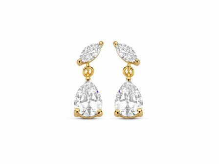 OORBEL AFHANGER ZIRCONIA - Naiomy (AG) Zilver