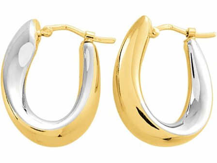 Oorbellen creolen - 18kt Bicolor | COLLECTION VANSCHOENWINKEL