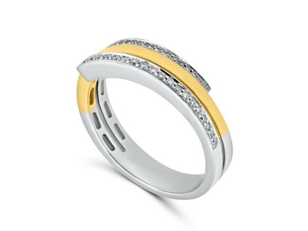 Ring briljant - 18kt Bicolor | COLLECTION VANSCHOENWINKEL