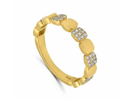 Ring briljant - 18kt Geelgoud | COLLECTION VANSCHOENWINKEL