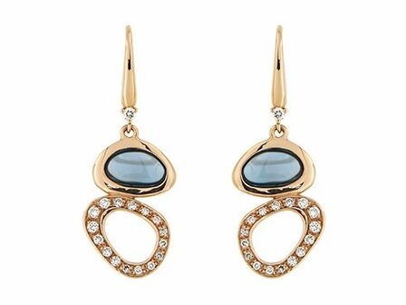 Oorbel kl.steen-briljant - 18kt Geelgoud | COLLECTION VANSCHOENWINKEL