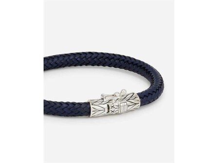 ARMBAND - ZILVER + LEER/STOF BTB | BUDDHA TO BUDDHA
