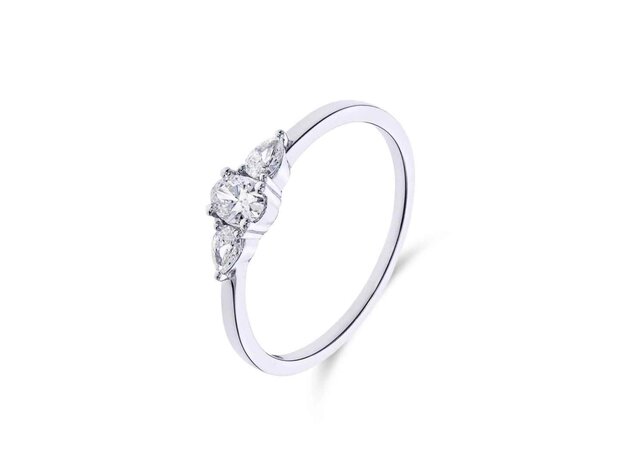 Ring Solitaire briljant - 18kt Witgoud | Beheyt-Jewels