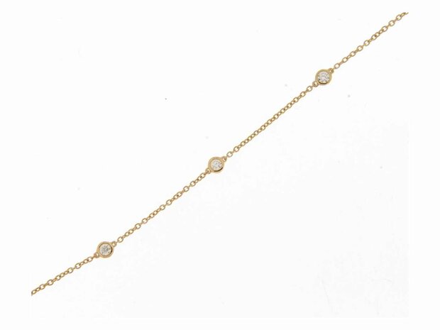 Armband met Briljant - 18kt Geelgoud | COLLECTION VANSCHOENWINKEL