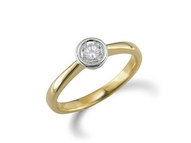 Ring Solitaire briljant - 18kt Bicolor | COLLECTION VANSCHOENWINKEL
