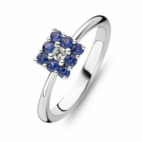 Ring kl.steen-Briljant - 18kt Witgoud | COLLECTION VANSCHOENWINKEL