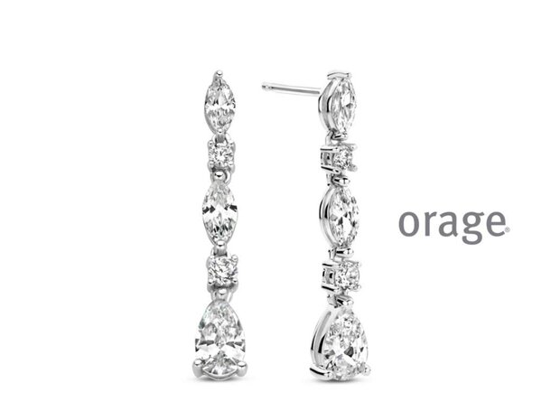 OORBEL AFHANGER ZIRCONIA - Orage Silver Jewellery | (Ag) Orage Zilver