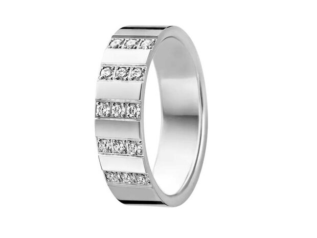 Mémoire Trouwring - 18kt Witgoud | Mémoire Ring