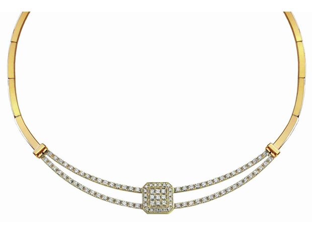 Collier-Halsketting - 18kt Geelgoud | The flanders collection