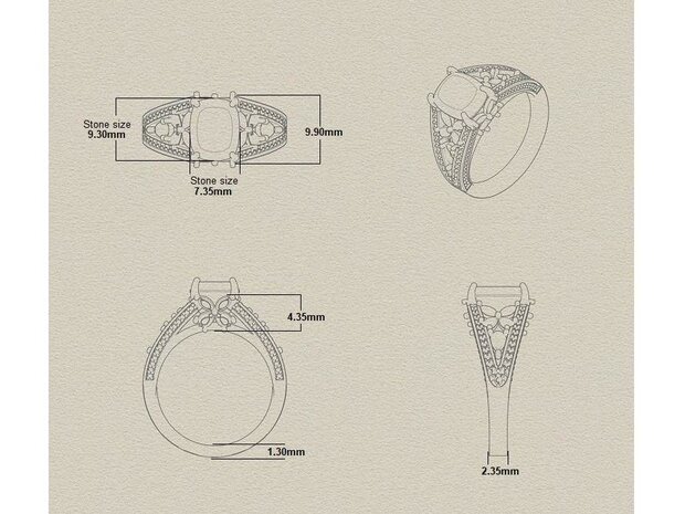 Ring kl.steen-Briljant - 18kt Witgoud | COLLECTION VANSCHOENWINKEL