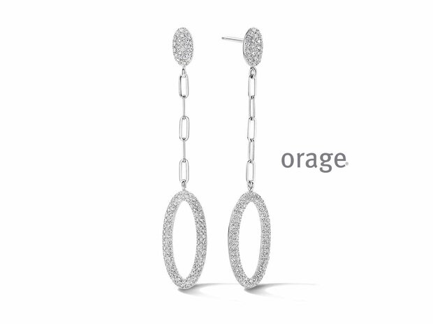 OORBEL AFHANGER ZIRCONIA - Orage Silver Jewellery | (Ag) Orage Zilver