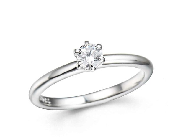 Ring Solitaire briljant - 18kt Geelgoud | COLLECTION VANSCHOENWINKEL