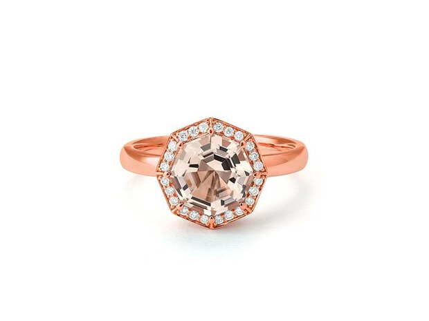 Ring entourage briljant - Rose goud 18kt | COLLECTION VANSCHOENWINKEL