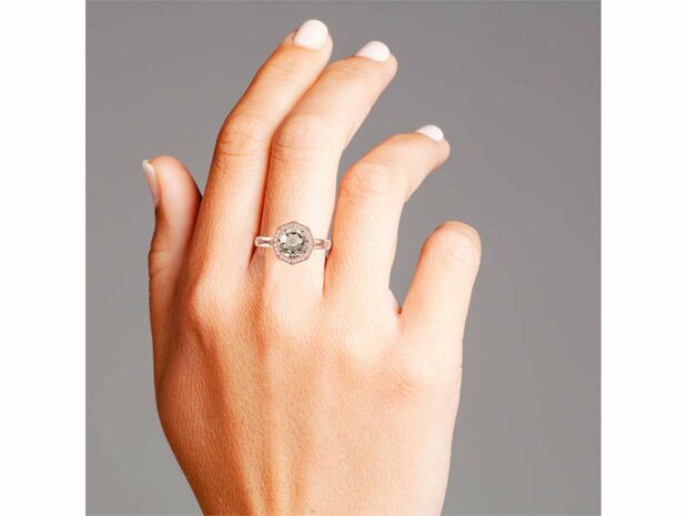 Ring entourage briljant - Rose goud 18kt | COLLECTION VANSCHOENWINKEL