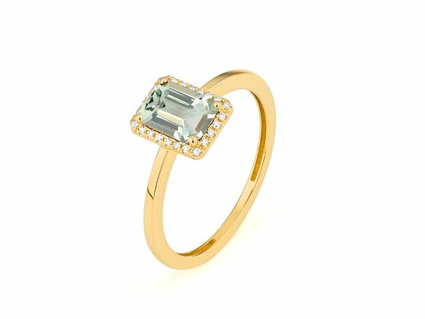 Ring kleursteen - 18kt Geelgoud | COLLECTION VANSCHOENWINKEL