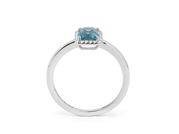Ring kleursteen - 18kt Witgoud | COLLECTION VANSCHOENWINKEL