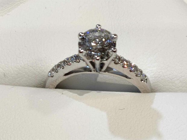 Lab Grown Diamond Solitair - 18kt Witgoud | Lab Grown Collection VS
