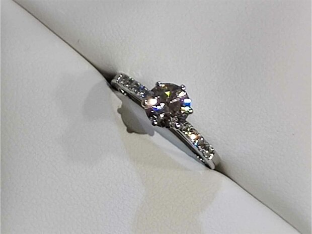 Lab Grown Diamond Solitair - 18kt Witgoud | Lab Grown Collection VS